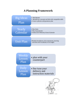 Planning Framework Handout