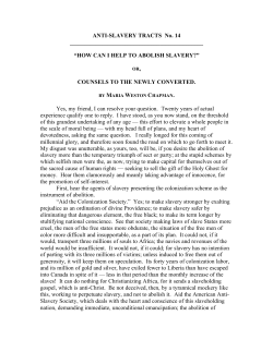 How Can I Help to Abolish Slavery?