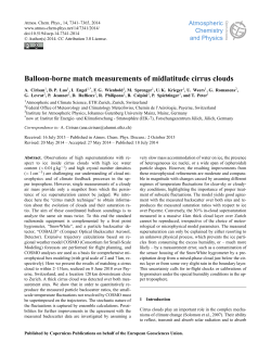Balloon-borne match measurements of midlatitude cirrus clouds