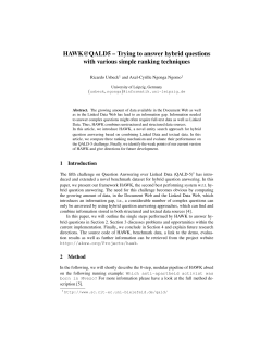 HAWK@QALD5 &ndash; Trying to answer hybrid questions with