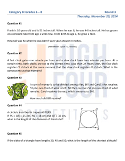 Category B: Grades 6 &ndash; 8 Round 3 Thursday, November 20, 2014