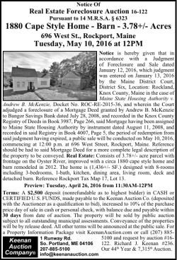 1880 Cape Style Home - Barn - 3.78+/- Acres