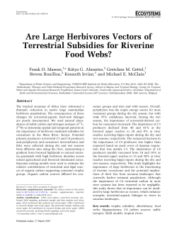 Are Large Herbivores Vectors of Terrestrial