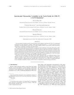 Interdecadal Thermocline Variability in the North Pacific for 1958&ndash;97