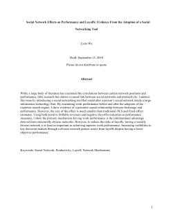 Social Network Effects on Performance and Layoffs