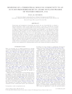 response of a terrestrial mollusc community to an