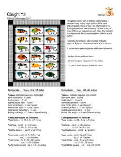 Instruction Sheet with Yardage