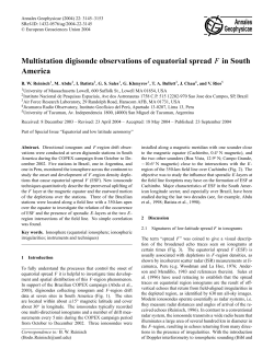 Multistation digisonde observations of equatorial spread F in South