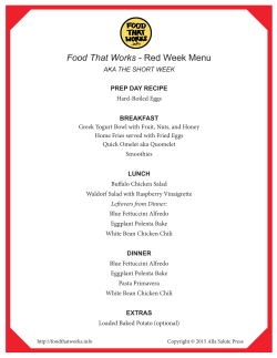 to print out the menu and shopping list for all five