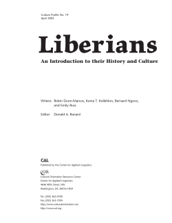 Liberians - Cultural Orientation Resource Center