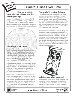 Climate Clues Over Time What clues do scientists use to see what