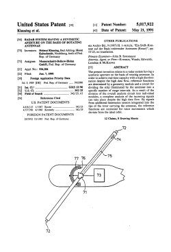 Radar system having a synthetic aperture on the basis of rotating