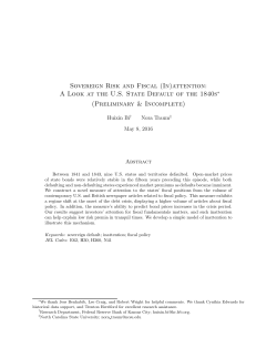 (In)attention: A Look at the US State Default of the 1840s