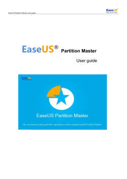 EaseUS Partition Master User Guide