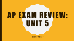 AP Exam Review: Unit 5