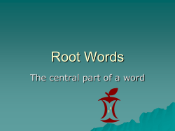 Root Words - Net Texts