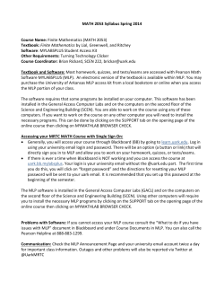 MATH 2053 - Finite Math - University of Arkansas