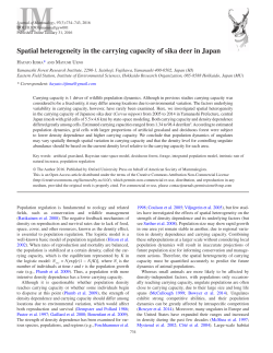 Spatial heterogeneity in the carrying capacity of sika deer in Japan