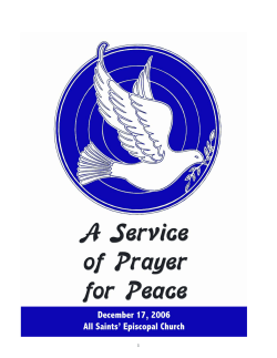Service of Prayer for Peace - All Saints` Episcopal Church