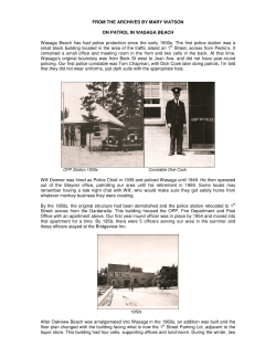 FROM THE ARCHIVES BY MARY WATSON ON PATROL IN