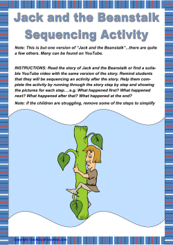 Note: This is but one version of &ldquo;Jack and the Beanstalk&rdquo;