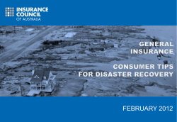 Consumer Tips for Disaster Recovery
