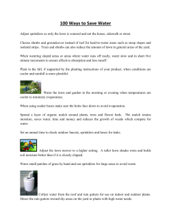 100 Ways to Save Water