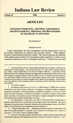 Indiana Law Review - Open Access Journals at IUPUI