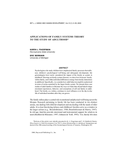 applications of family systems theory to the study