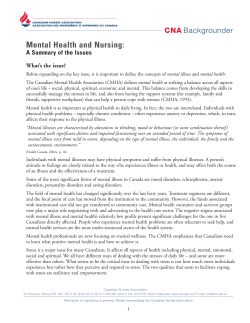 Mental Health and Nursing