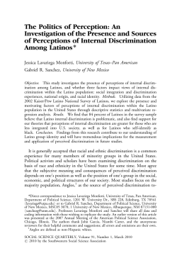 The Politics of Perception: An Investigation of the