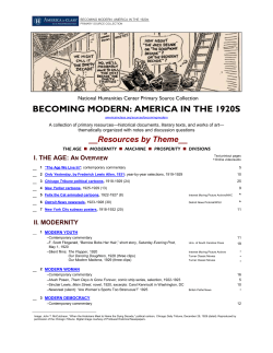 All Texts by Themes, Becoming Modern: America