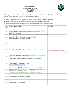 Individualized Pace Chart