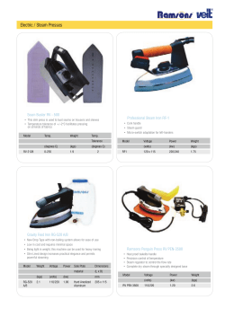 Electric / Steam Presses