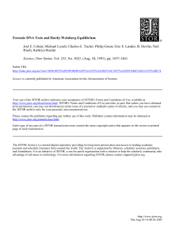 Forensic DNA Tests and Hardy-Weinberg Equilibrium