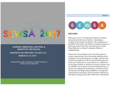 Conference Program - Gender and Women`s Studies Presents