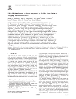 Felsic highland crust on Venus suggested by Galileo Near