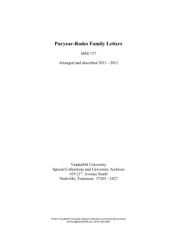 Puryear-Rodes Family Letters