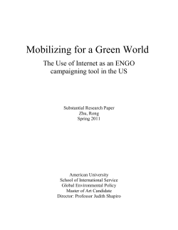 Mobilizing for a Green World