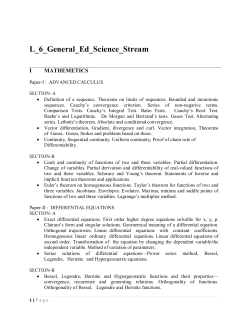 Level 6 General Education (Science Sream)