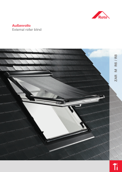 Außenrollo External roller blind ZARMR 6 / R 8