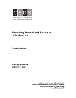 Measuring Transitional Justice in Latin America