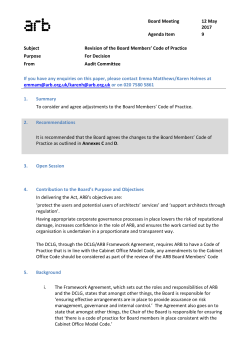 ARB Committee Paper - Architects Registration Board