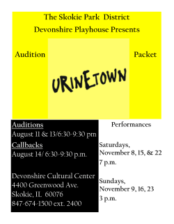 Urinetown audition packet cover