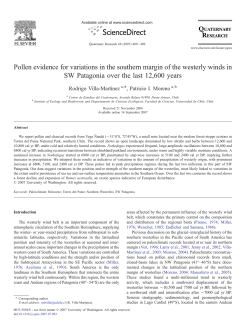 Pollen evidence for variations in the southern margin of the westerly
