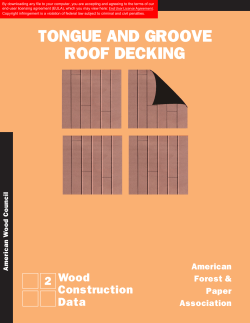 Tougue and Groove Roof Decking