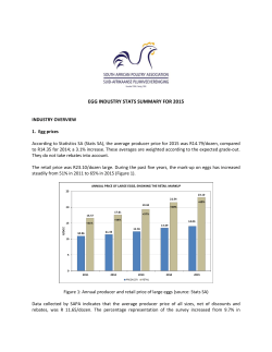 egg industry stats summary for 2015