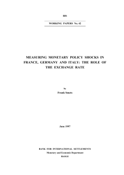 measuring monetary policy shocks in france, germany and italy