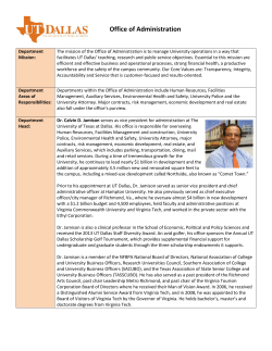 Dr. Calvin D. Jamison Biography - The University of Texas at Dallas