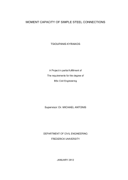 MOMENT CAPACITY OF SIMPLE STEEL CONNECTIONS